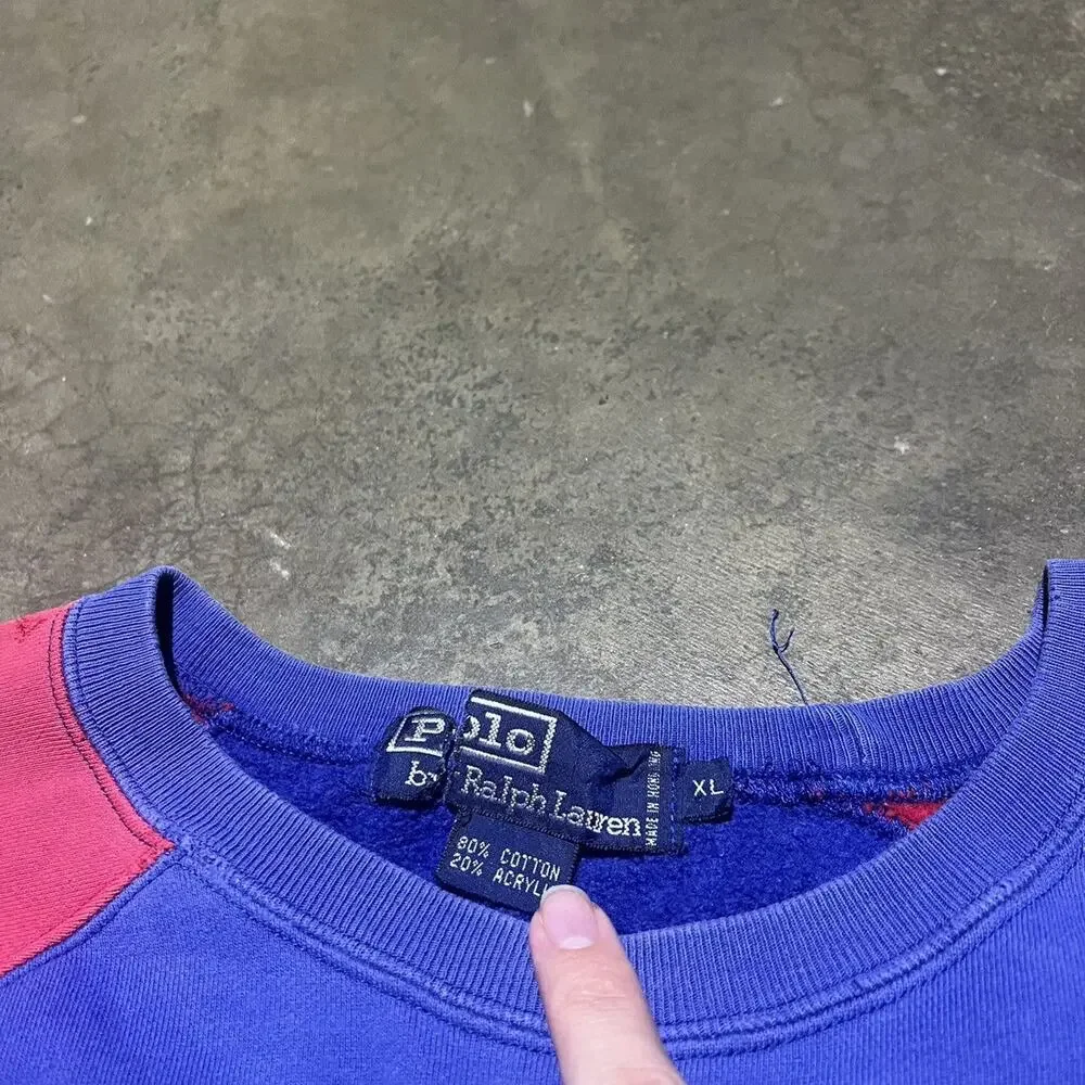 Vintage 1992 US Open Blue Polo Ralph Lauren Sweatshirt
